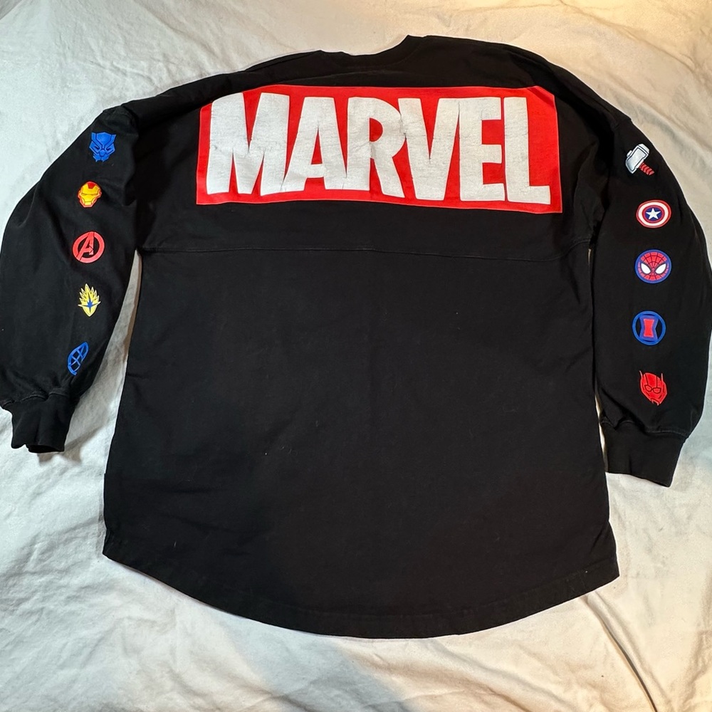 Men’s Disneyland Marvel Avengers Campus Spirit Jersey Long sleeve Black Sz M